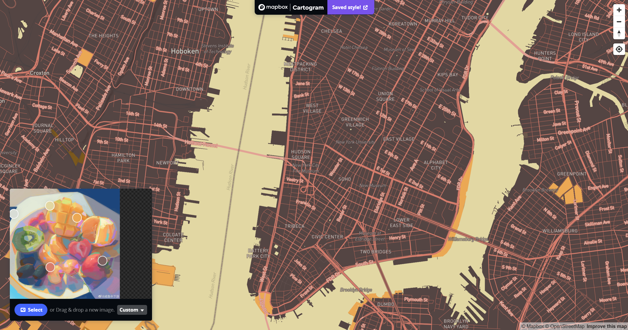 Exploration using mapbox's cartogram tool